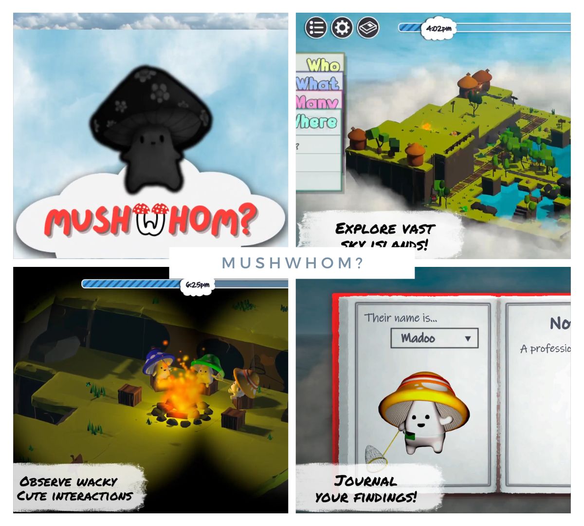 Mushwhom, an award-winning critical thinking game.